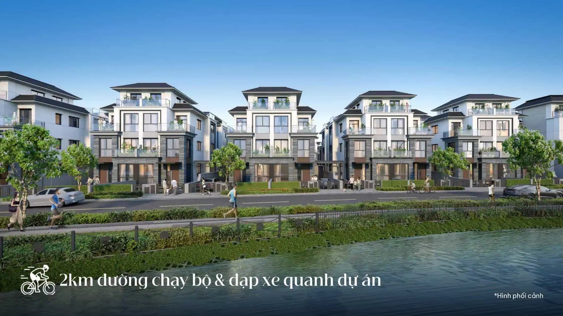 Đường chạy bộ & đạp xe 2 km