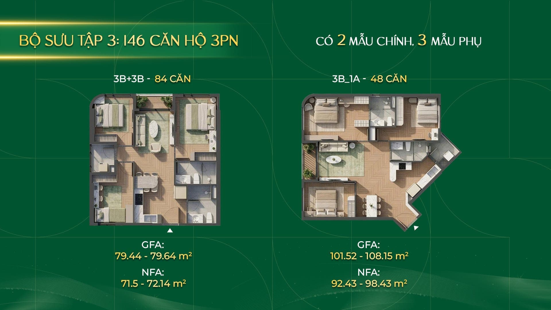 3 phòng ngủ plan
