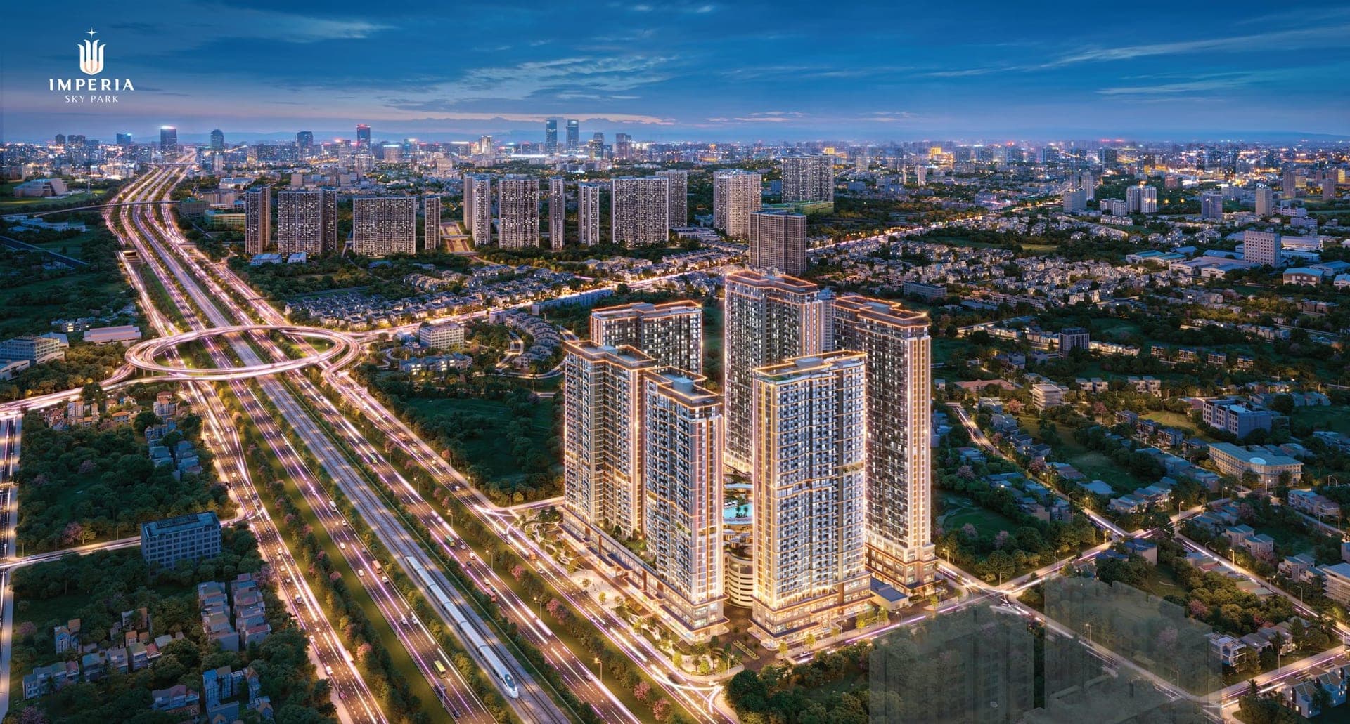 Phối cảnh trên cao · ban đêm