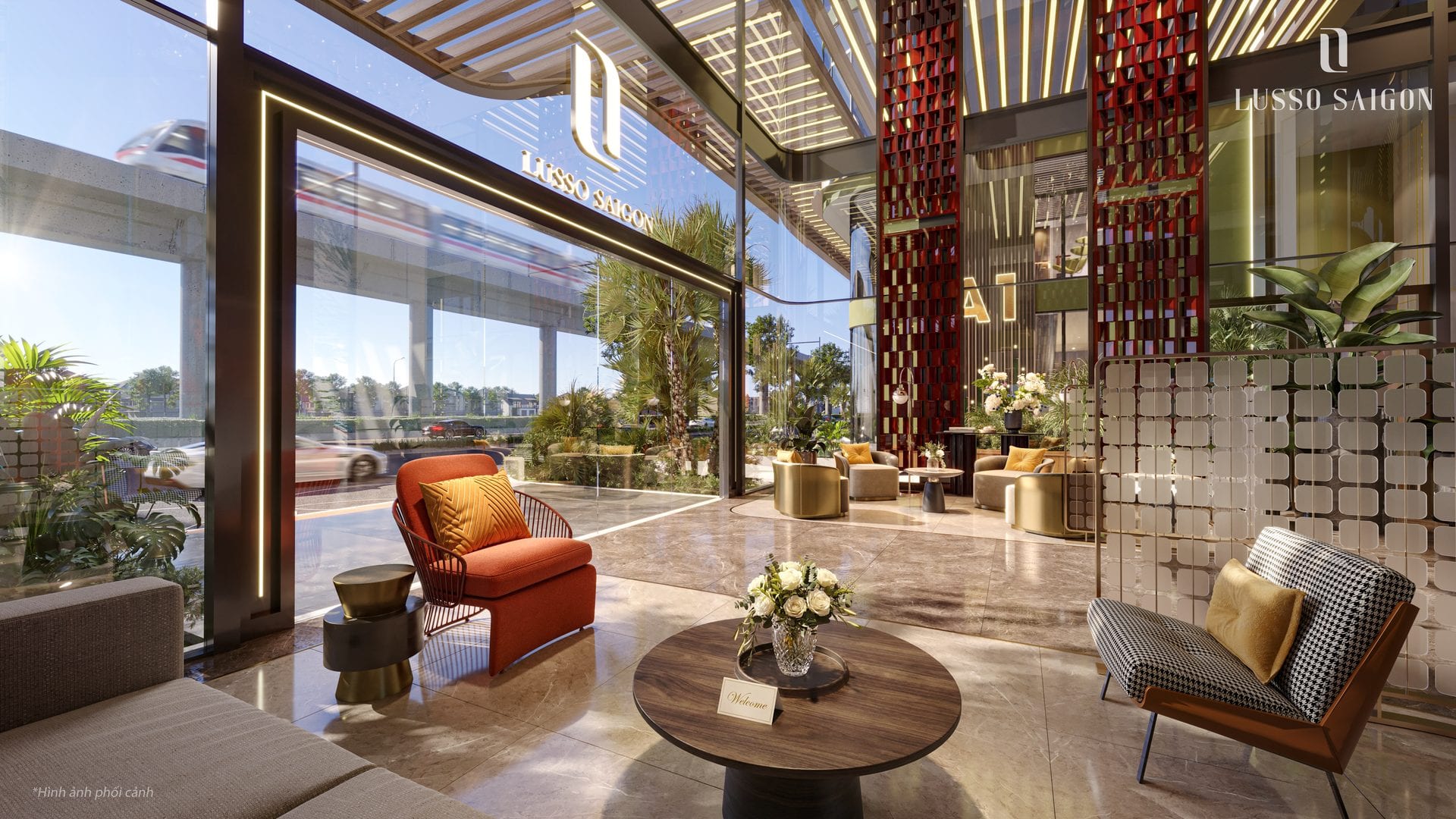 Grand Lobby — cao tám mét.