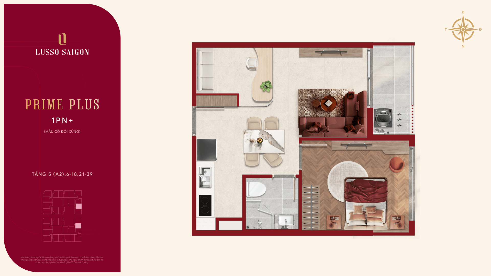 A3 · Prime Plus 1 BR+1 bố cục 2
