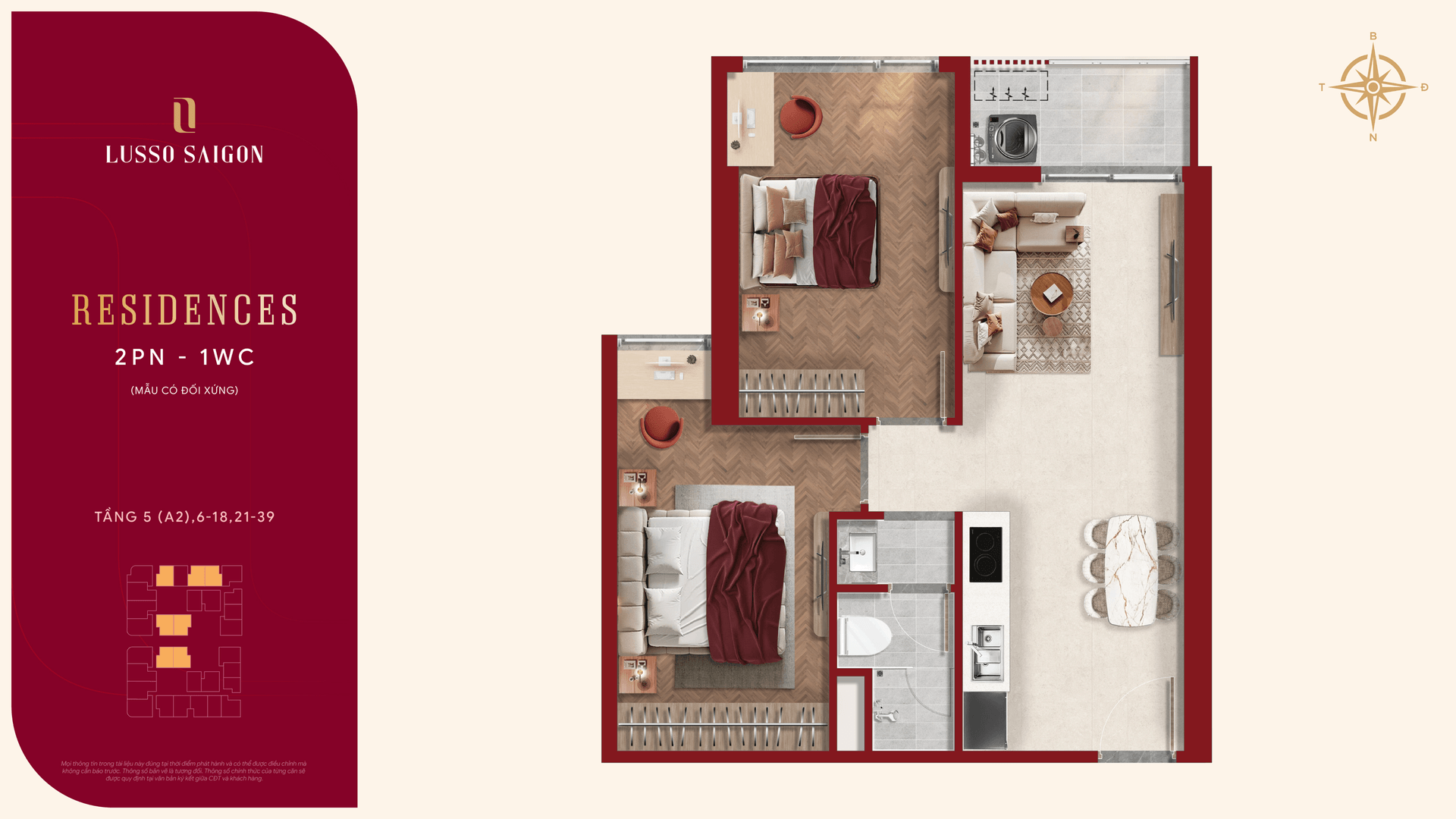 B1 · Residences 2 BR 1 WC
