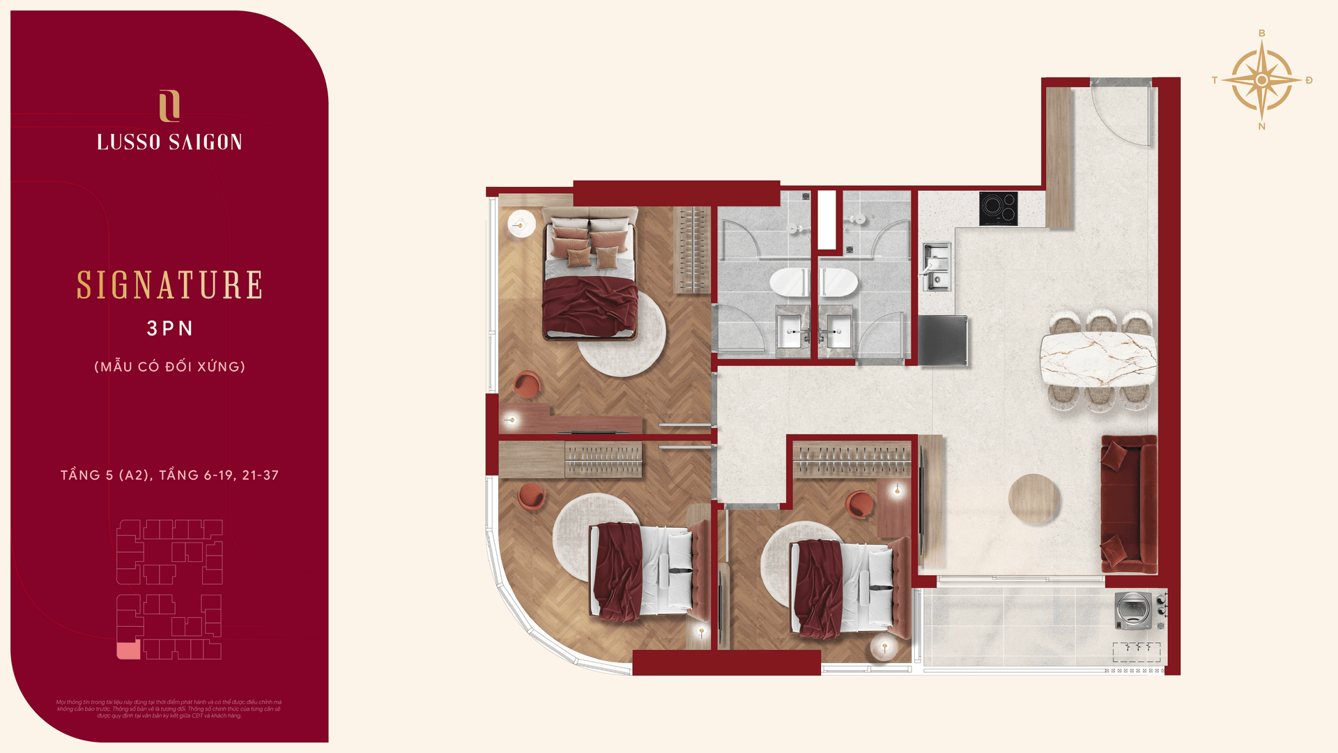 C3 · Signature 3 BR bố cục 3