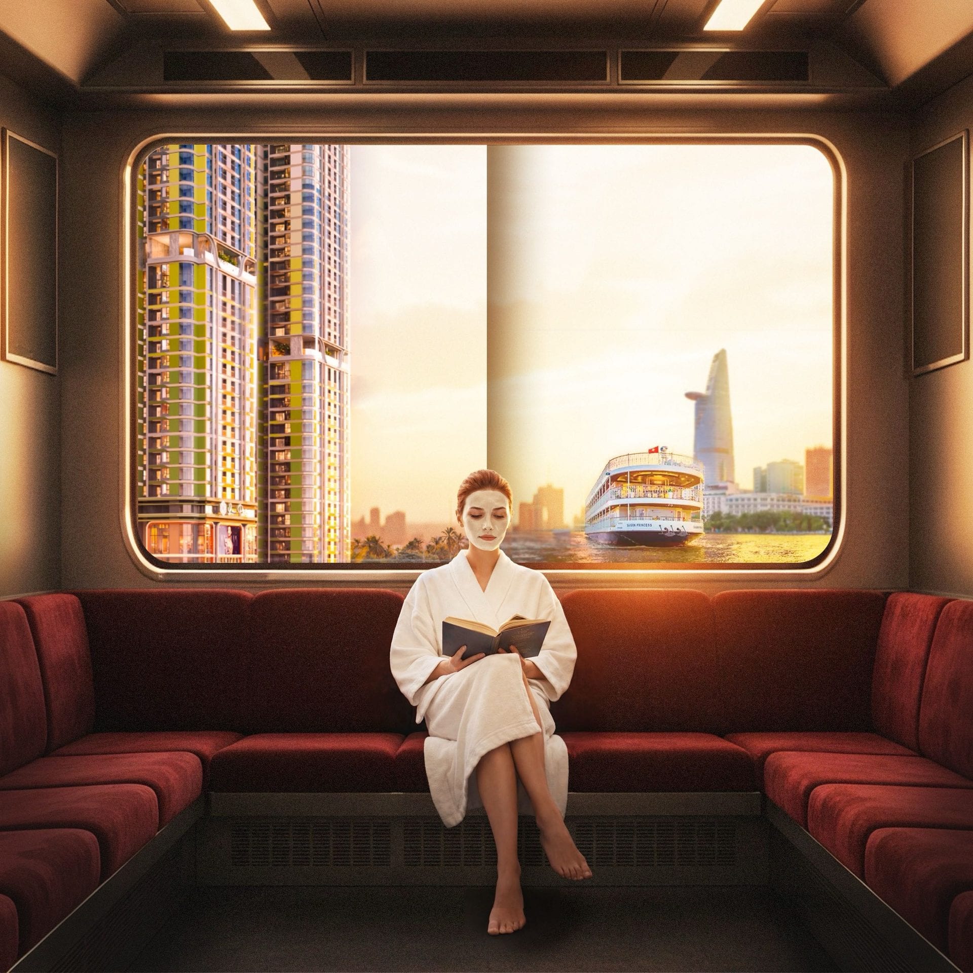 WorldHotels lifestyle — a private moment with a Lusso Saigon view