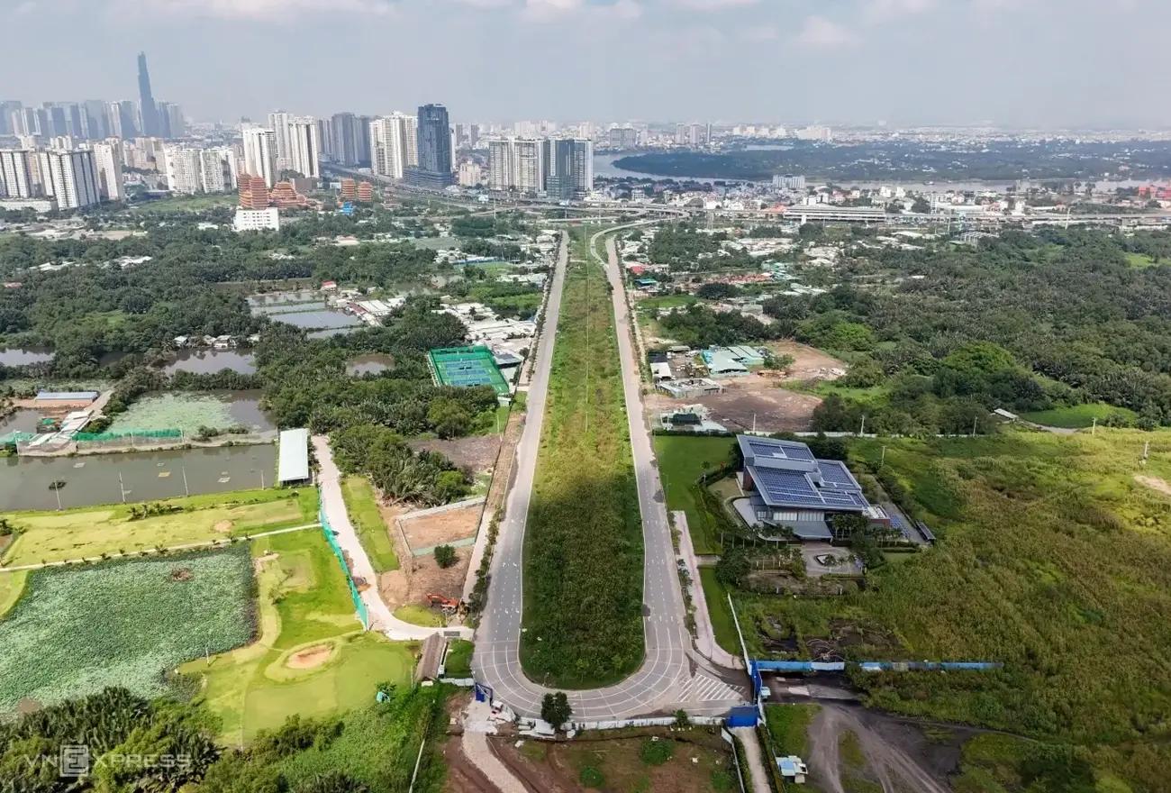 Khu vực quy hoạch Khu liên hợp thể dục thể thao quốc gia Rạch Chiếc tại phường An Khánh, TP Thủ Đức. Ảnh: Quỳnh Trần