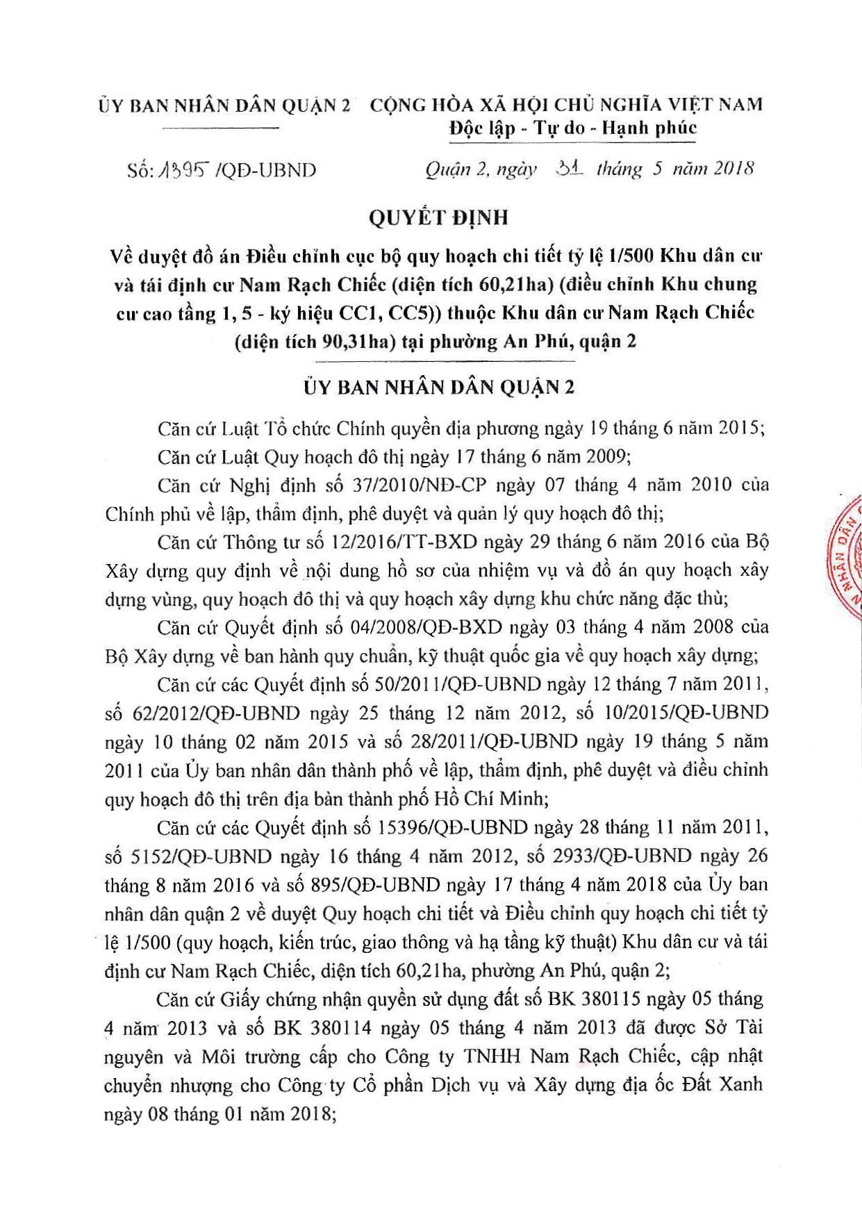 Phê duyệt quy hoạch chi tiết 1/500